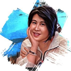 Min Min Tay Pianist lean on piano